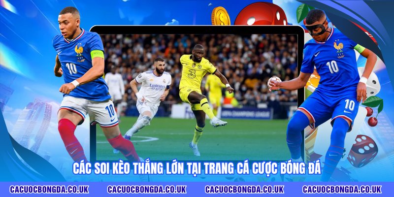 Các soi kèo thắng lớn tại trang CÁ CƯỢC BÓNG ĐÁ