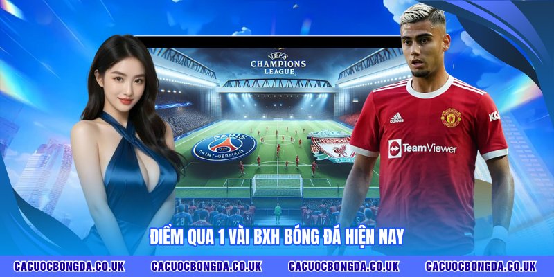 Điểm qua 1 vài bxh bóng đá hiện nay